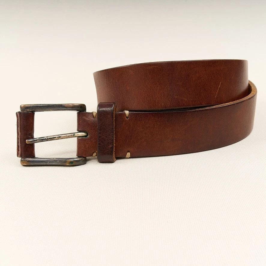 Abercrombie and Fitch Brown Leather Woven Belt 1\