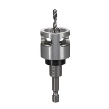 82-Deg Countersink Bit, 4, 3/8 Dia, 3/32 Drill, 1/4 Hex, Depth Stop, Tool