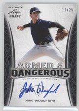 2015 Leaf Ultimate Draft Silver Etched Foil 11/25 Jake Woodford #AD-JW2 Auto 4z4