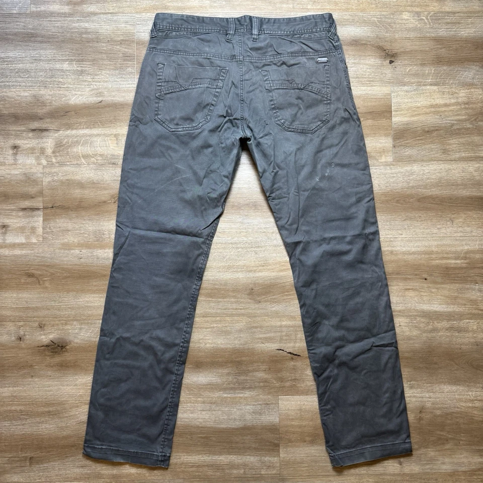 Jeans Diesel Hombres 34x32 Verde Militar Iakop-a Regular Ajustado Cónico Elastizado 00CVM Foto 3 de 4