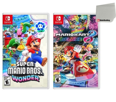 Super Mario Bros Wonder and Mario Kart 8 Two Game Bundle
