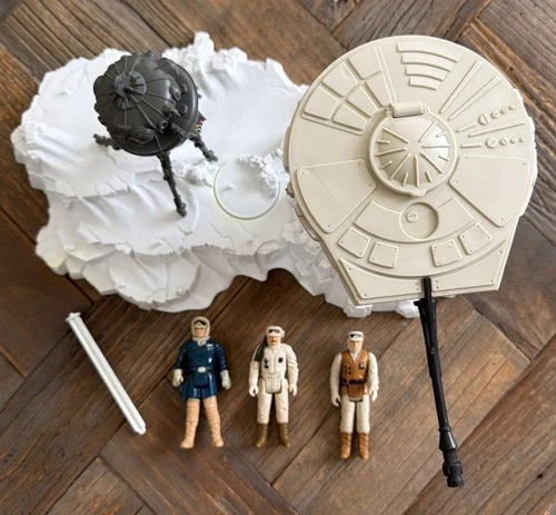 Vintage 1980 Kenner Star Wars  Playset Turret & Probot & 3 Figures