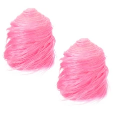 2Pcs 59" x 4" Plush Faux Fur Fabric Precut Strips, Pink