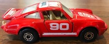 MATCHBOX LESNEY SUPERFAST No.3 PORSCHE TURBO RED w/ CLEAR WINDOWS BLACK BASE