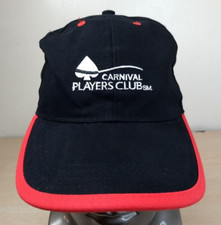CARNIVAL PLAYERS CLUB ADJUSTABLE STRAPBACK BASEBALL HAT/CAP, BLACK CASINO/CRUISE