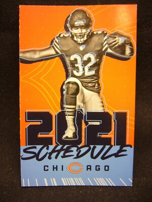 2021 NFL Chicago Bears Football Pocket Schedule