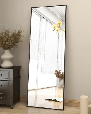 Standspiegel Spiegel Minimalistisch Solide 53x163cm Ganzkörper Schwarz B1236 - Bild 1 von 4