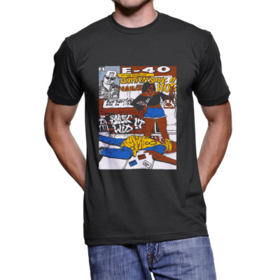 THE E-40 captain save a Hoe VINTAGE SHORT SLEVEE T-shirt Black