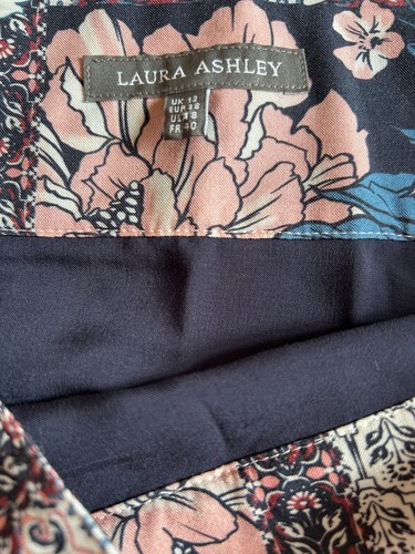 Laura Ashley Skirt Patchwork Look Size 12 Floral Soft Lined Skirt VGC Summer - Picture 2 of 5