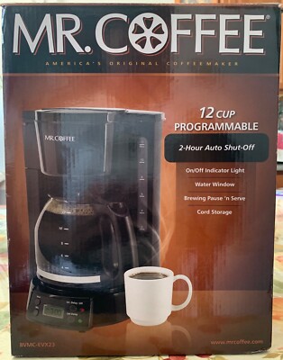 Mr Coffee Dishwashable Coffee Maker Coffee 12-Cup Programmable