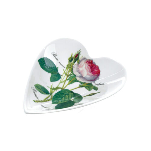 Cuenco corazón 18 cm Redoute Roses Roy Kirkham porcelana hielo 298775 plato de postre - Imagen 1 de 2