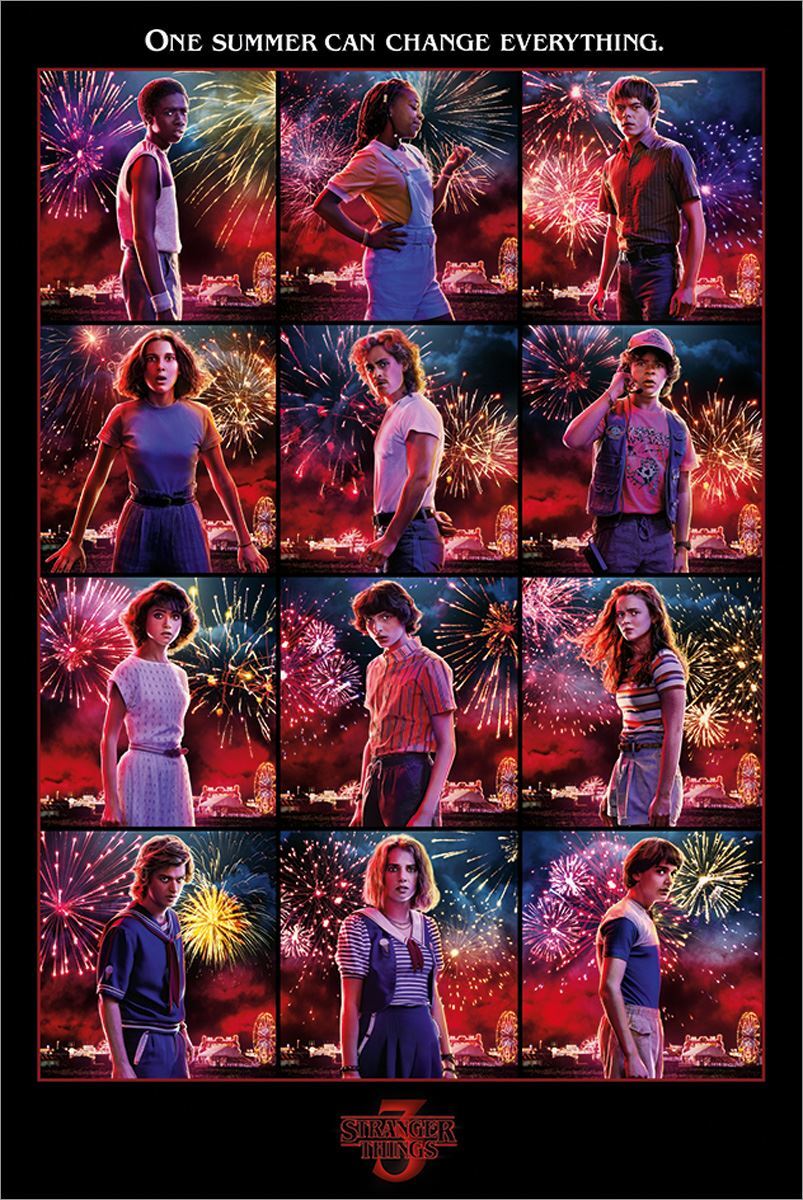 Laminated Stranger Things Character Montage Maxi Poster