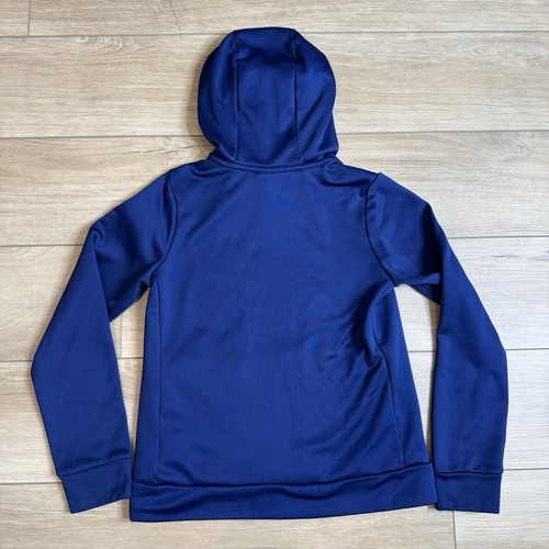 Nike Girl’s Size Large Dri-Fit Hooded Sweatshirt Navy Blue & Pink EUC Hoodie - Picture 6 of 9