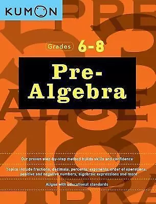 Kumon Pre Algebra-Grades 6 - Picture 1 of 1