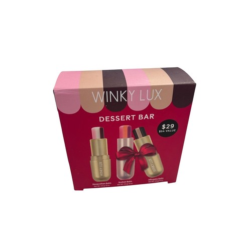 Winky Lux 3-Pc. Dessert Bar Lip Balm Set New Authentic 12ozX3