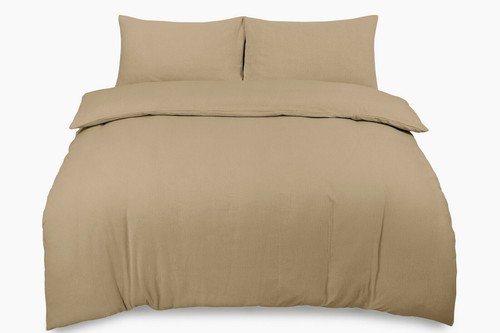100% Brushed Cotton Flannelette Duvet Quilt Cover Bedding Set with Pillowcase - Picture 7 of 11