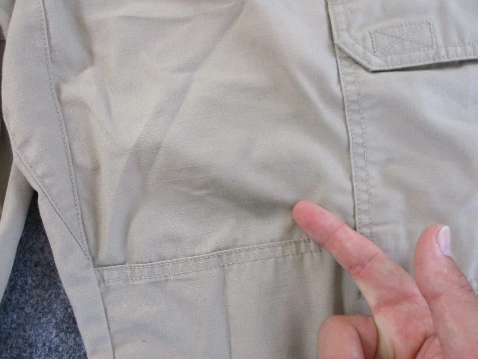 Pantalones cargo tácticos 5.11 para mujer 8 beige pierna recta mezcla de poliéster 28x30* Foto 4 de 4