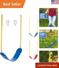 Durable Blue Outdoor Swing Seat Replacement - 250 lb Capacity and Safe Design
