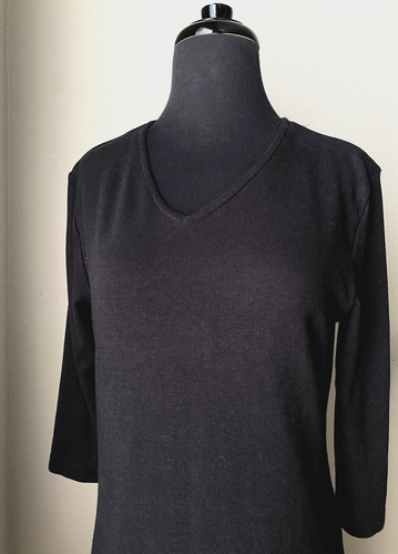 Horny Toad Black Dress M Long Sleeve Hidden Pocket Casual Midi - Picture 2 of 13