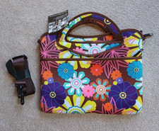 NEW 14.1 inch Floral Laptop Case Removable Shoulder Strap Machine Washable