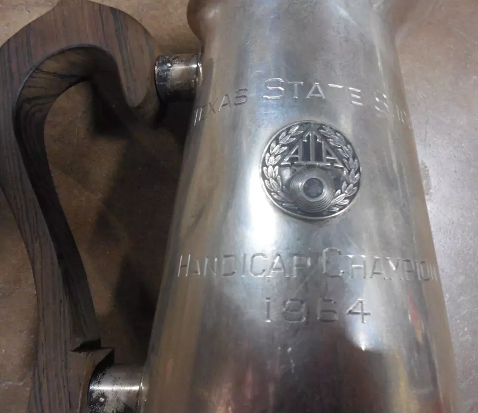 Stieff 0853-5 Antique Sterling Silver Trophy Pitcher -Texas 1964 Trap Shooting - Image 2 of 4