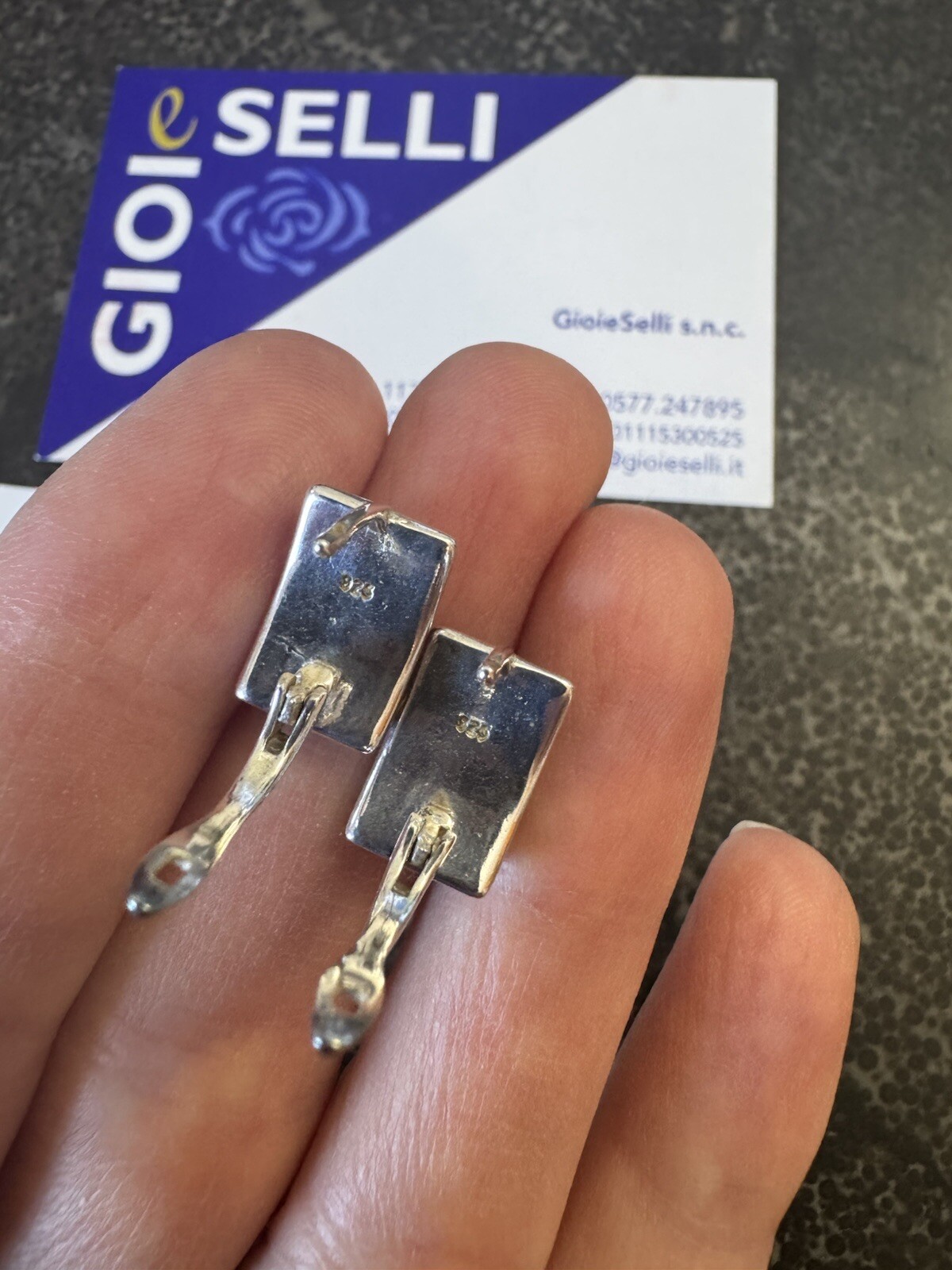 Unique Multicolored Amber Silver Stud Earrings Fr… - image 4