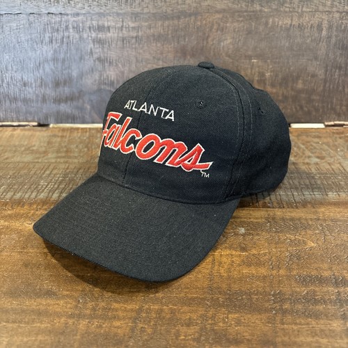 VTG Atlanta Falcons Sports Specialties Black Script Snapback NFL Football Hat - Picture 3 of 14
