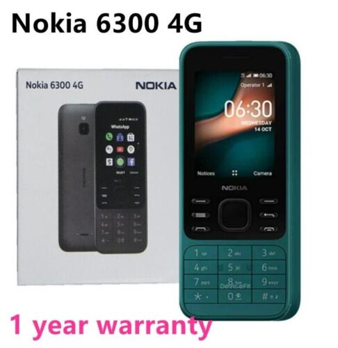 Nokia 6300 4G LTE 3 Colors Unlocked Dual SIM KaiOS classic Cell Phone New Sealed - 第 1/13 張圖片