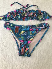 NWT Mara Hoffman V wire Bikini blue swimming suit set in Inca sky size XS  220