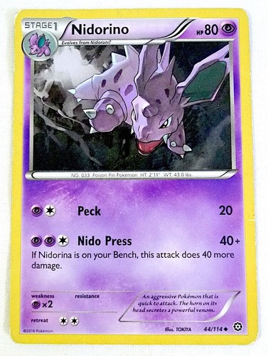 Pokémon Nidorino Sammelkarte 44/114