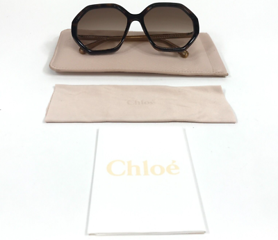 Chloe CH0008S Hexagons Sunglasses in Turtoise Brown Chloe CH0008S Square Sunglasses | Fashion Eyewear US main image 4