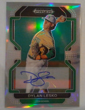 2022 Prizm Draft Picks Baseball Base Auto Silver #PDP15 Dylan Lesko
