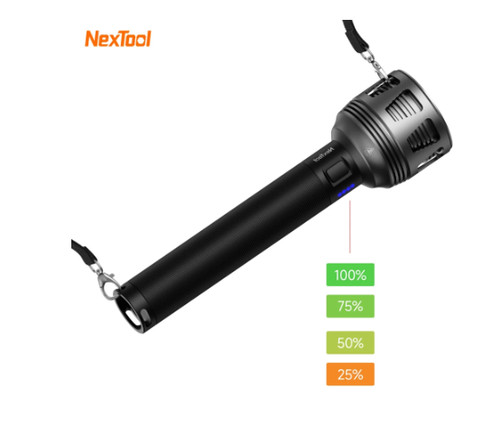 Lampe Torche Tactique Nextool 3600lm - 10000mAh Rechargeable - Portée 450m - IPX7 - Neuf Sous Boîte
