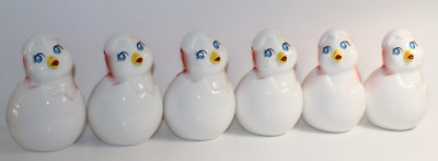 Lot Of 6 Target Spritz 4.5'' Ceramic Chick Easter Spring Decorations