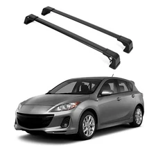220 lbs Lockable Roof Rack Cross Bars Fits Mazda 3 Hatchback 2010-2013 Black