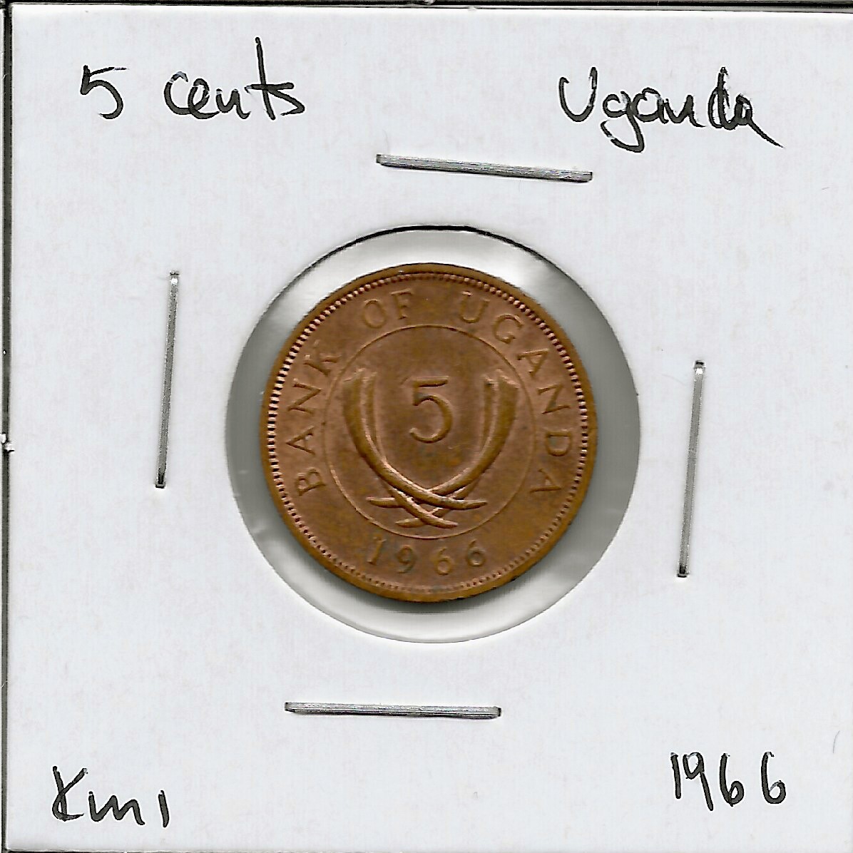 World Coins Uganda 5 Cents 1966 Coin KM 1 eBay