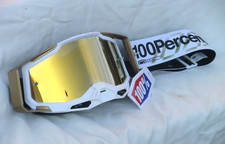 100 % Prozent Racecraft2 Gold verspiegelt MX Motocross Cross Brille DH