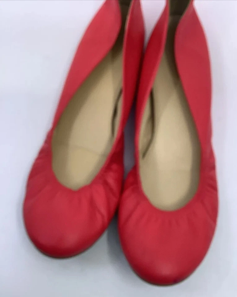 J Crew 橡胶鞋底芭蕾平底鞋 8.5 码缓冲鞋垫隐藏跟三文鱼 — 第 4/4 张图片