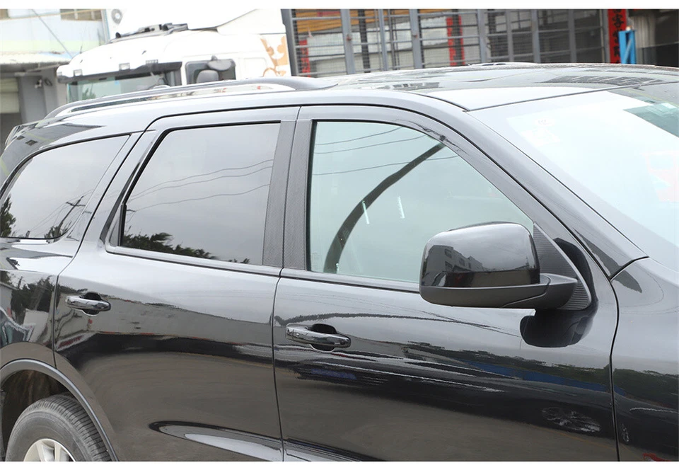 Para Dodge Durango 2011+ Estilo Carbono Puerta Ventana Pilar Poste Adhesivo Calcomanía Borde Foto 4 de 4