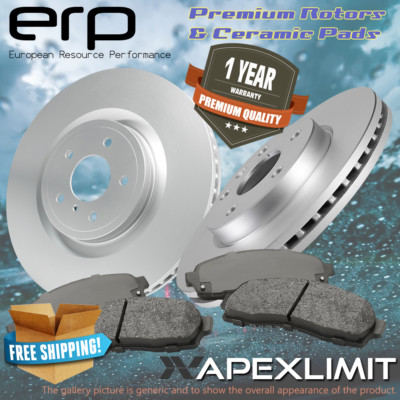 REAR Premium Rotors & Ceramic Pads for 1991 BMW 318is E30