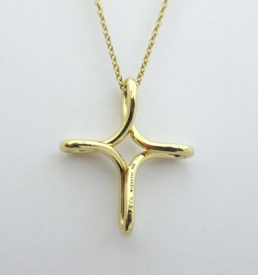 TIFFANY & Co. Elsa Peretti 18K Gold Infinity Cross Pendant