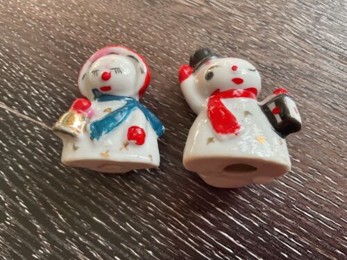 Vtg- Japan Christmas Mr and Mrs Claus Porcelain