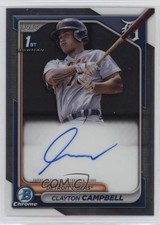 2024 Bowman Chrome Prospect Auto Clayton Campbell #CPA-CCA Auto 4k8
