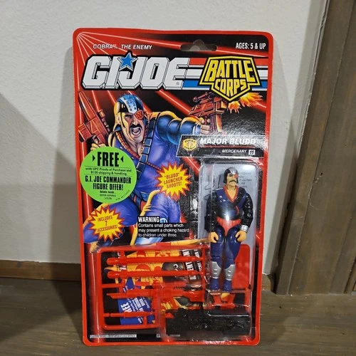 Vintage 1993 G.I. Joe Battle Corps Cobra Major Bludd Figure  Sealed New MOC