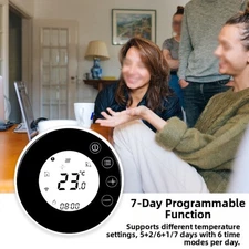 7 Day Programmable Smart Thermostat with Remote Mobile App Temperature Control
