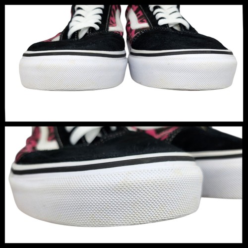 Vans Schuhe Herren 12 Old Skool schwarz Wildleder rosa Leopard Gepard Wildleder Low Tops - Bild 6 von 13