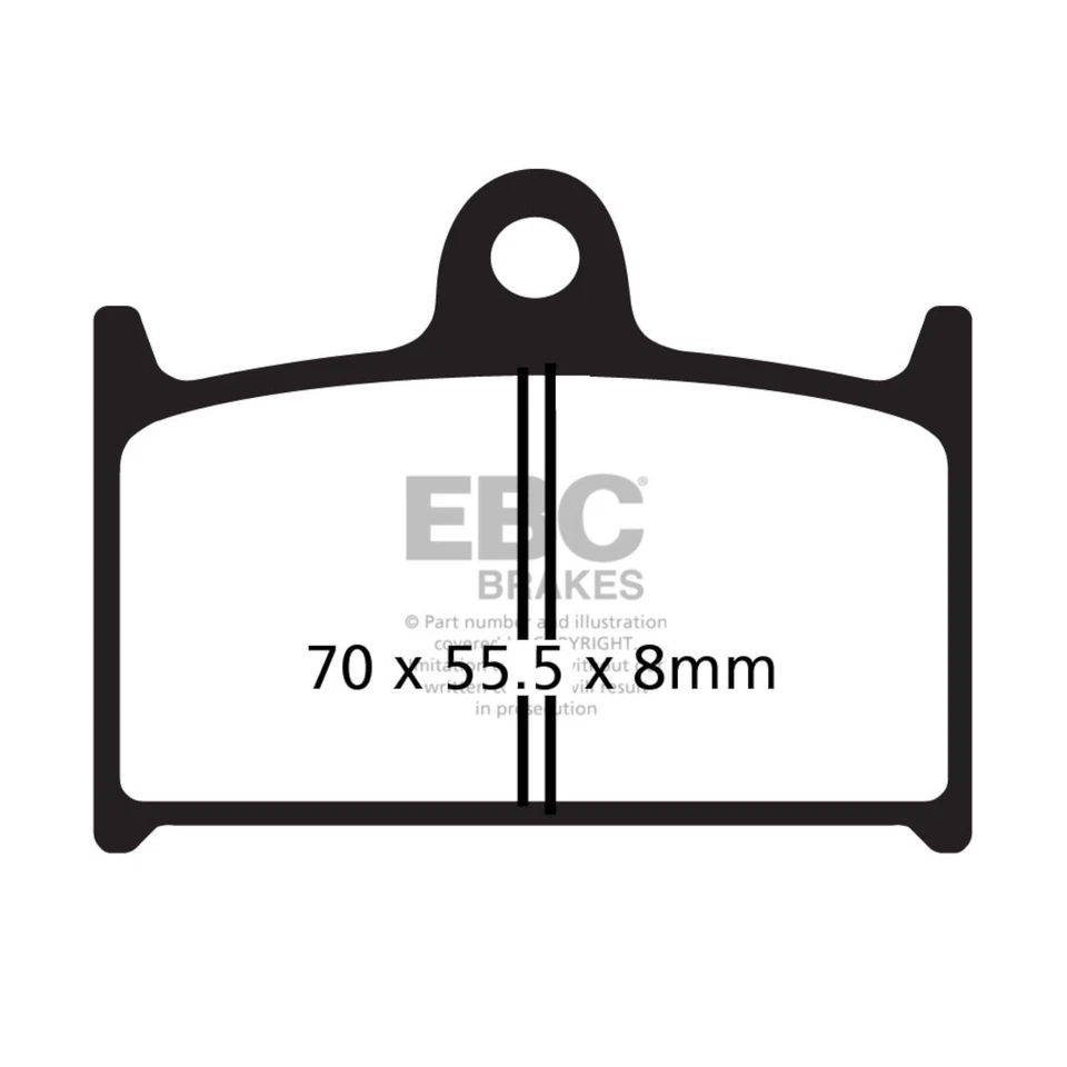 Pastillas de freno delanteras HH EBC para SUZUKI GSXR 750 W 1992-1993 Foto 2 de 4