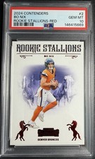 2024 Panini Contenders - Rookie Stallions Bo Nix #2 Red (RC)