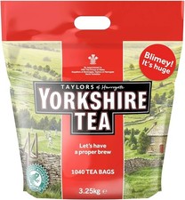 Image of Yorkshire Tea 1040 Tea Bags 3.25kg Bulk Pack Strong British Black Tea Blend