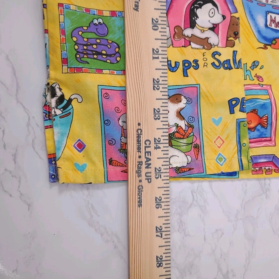 SCRUB HQ Animal Scrub Top Women XS Kitten Dog Fish Rabbit Bird Snake Music Note - Image 4 of 4